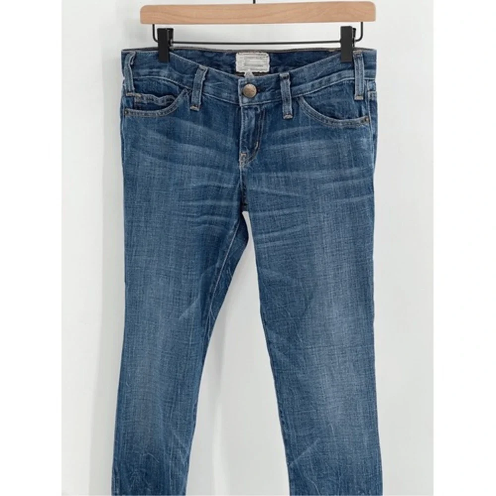 Current Elliot Jeans Women's Size 25 Straight Leg‎ Blue Acid Wash Low Rise